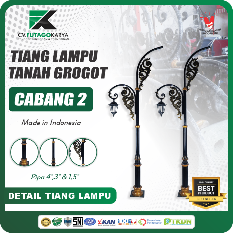Tiang Lampu Tanah Cabang Grogot: Produksi Sendiri Futago Karya, Kualitas Super!