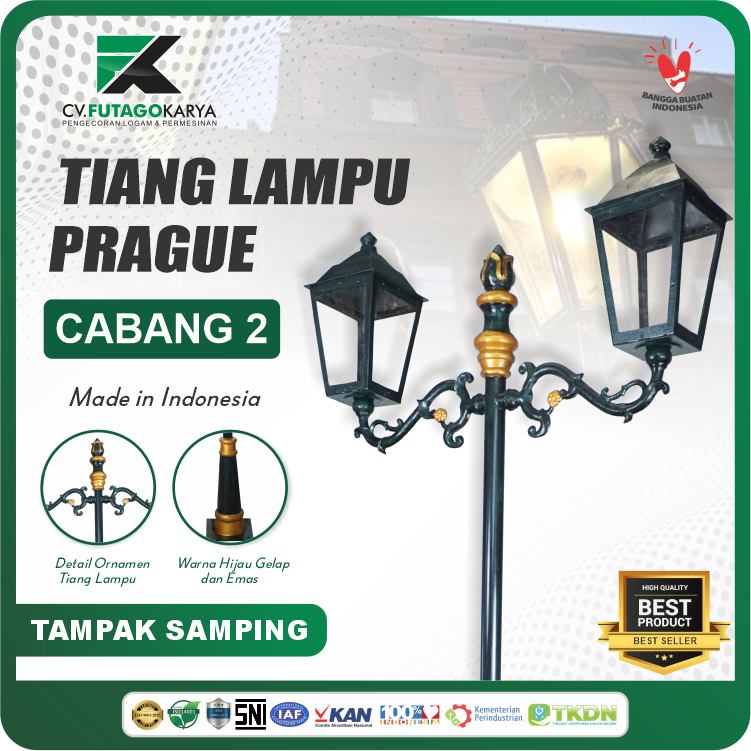 Tiang Lampu Prague Cabang 2: Sentuhan Eropa yang Kami Produksi Sendiri untuk Keindahan Kota Anda