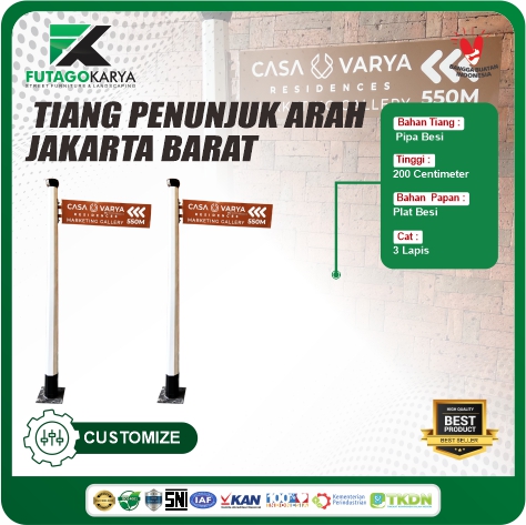 Tiang Penunjuk Arah Jakarta Barat Futago Karya: Solusi Navigasi Kota yang Kokoh dan Tahan Lama